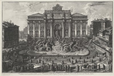 Perspective View of the Great Fountain of the Acqua Vergine Known as Trevi Architecture by Nicola Salvi by Giovanni Battista Piranesi