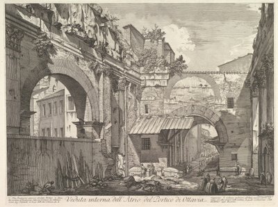 Internal View of the Atrium of the Portico of Octavia by Giovanni Battista Piranesi