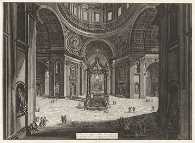 Interior View of the Basilica Saint Peter by Giovanni Battista Piranesi