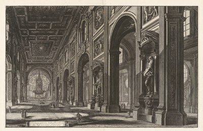 Interior View of the Basilica of San Giovanni Laterano, from Views of Rome by Giovanni Battista Piranesi