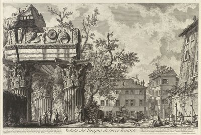 Veduta with the Temple of Jupiter Tonans by Giovanni Battista Piranesi