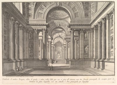 Vestibule of an ancient temple by Giovanni Battista Piranesi