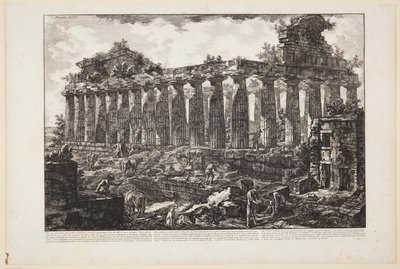 View of Another Temple in the City of Paestum, Commonly Believed to Have Been Dedicated to Juno [...] by Giovanni Battista Piranesi