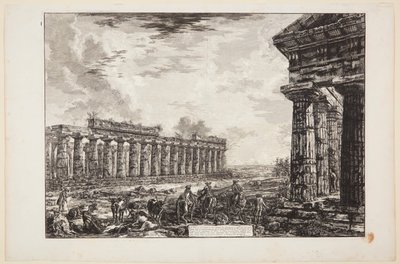 View of the 18 Side Columns, Drawn from the Side Opposite Those Shown in the First Plate by Giovanni Battista Piranesi