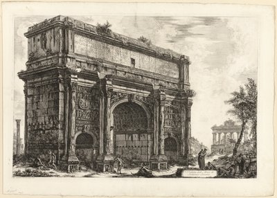 View of the Arch of Septimius Severus, from Views of Rome by Giovanni Battista Piranesi