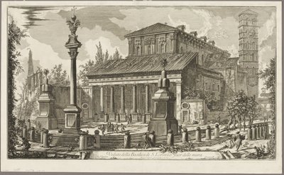 View of the Basilica of S. Lorenzo fuori delle Mura, from Views of Rome by Giovanni Battista Piranesi