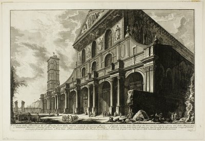 View of the Basilica of St. Paul outside the Walls, built by Constantine the Great, from Views of Rome by Giovanni Battista Piranesi