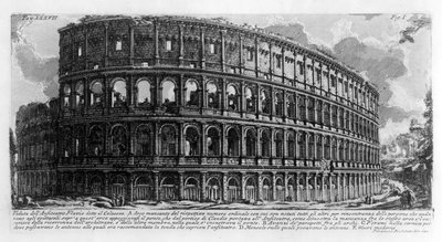 View of the Colosseum in Rome. Drawing by Giovanni Piranesi (known as Piranese) (1720-1778). 1756 by Giovanni Battista Piranesi