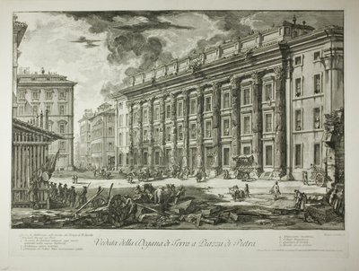 View of the Customs House in Piazza di Pietra, from Views of Rome by Giovanni Battista Piranesi