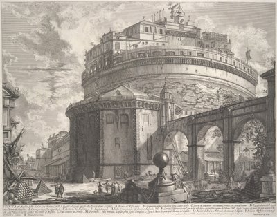 View of the Mausoleum of the Emperor Hadrian now called Castel S. Angelo by Giovanni Battista Piranesi