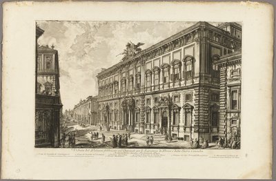 View of the Palazzo della Consulta on the Quirinal housing the Papal Secretariat, from Views of Rome by Giovanni Battista Piranesi