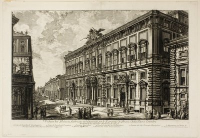 View of the Palazzo della Consulta on the Quirinal housing the Papal Secretariat, from Views of Rome by Giovanni Battista Piranesi