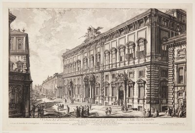 View of the Palazzo della Consulta on the Quirinal Housing the Papal Secretariat by Giovanni Battista Piranesi