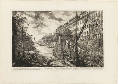 View of the Port of Ripa Grande, from Views of Rome by Giovanni Battista Piranesi