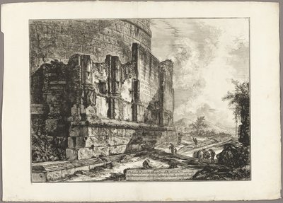 View of the Remains of the Tomb of the Plautii on the Via Tiburtina, near the Ponte Lugano, two miles distant from Tivoli, from Views of Rome by Giovanni Battista Piranesi