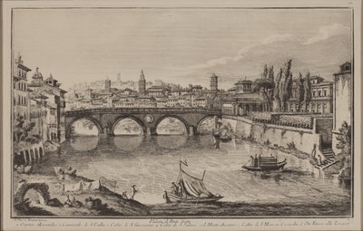 View of the Sisto Bridge by Giovanni Battista Piranesi