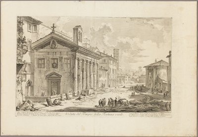 View of the Temple of Fortuna Virilis. Now the Armenian Church of S. Maria Egizziaca, from Views of Rome by Giovanni Battista Piranesi