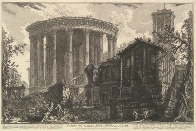 View of the Temple of the Sibyl at Tivoli, from Roman Views by Giovanni Battista Piranesi