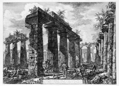 View of the Temples of Paestum by Giovanni Battista Piranesi
