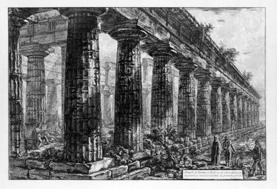 View of the Temples of Paestum by Giovanni Battista Piranesi