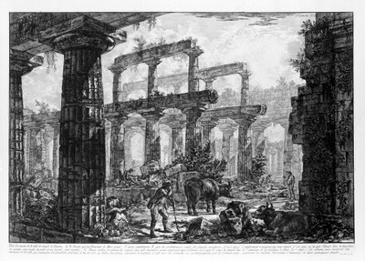 View of the Temples of Paestum by Giovanni Battista Piranesi