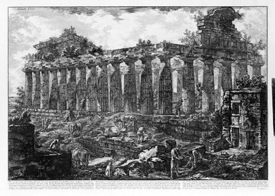 View of the Temples of Paestum by Giovanni Battista Piranesi