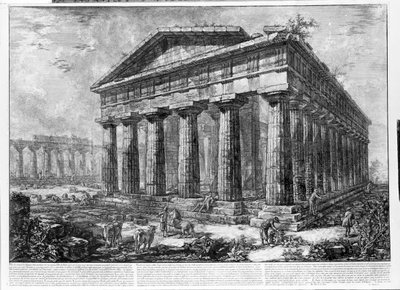 View of the Temples of Paestum by Giovanni Battista Piranesi