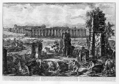 View of the Temples of Paestum by Giovanni Battista Piranesi