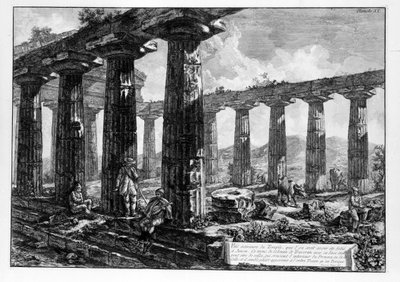 View of the Temples of Paestum by Giovanni Battista Piranesi