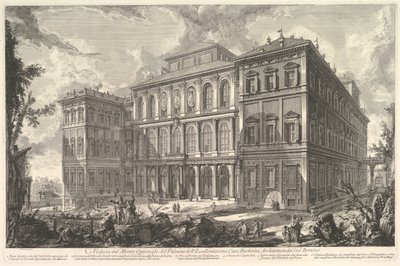 View of the Palace of the Illustrious Barberini Family on the Quirinal Hill by Giovanni Battista Piranesi
