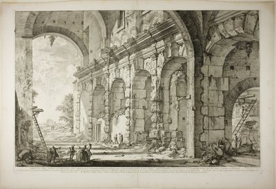 View of the Upper Storey of the Cages for Wild Animals Built by the Emperor Domitian, Associated with the Flavian Amphitheater and Commonly Called the Curia Hostilia, from Views of Rome by Giovanni Battista Piranesi