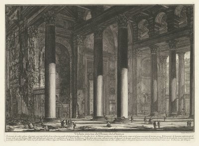 Entrance Hall of the Pantheon in Rome (title on object: Internal View of the Pronaos of the Pantheon, series title: Views of Rome, drawn and engraved by Giambattista Piranesi, Venetian architect) by Giovanni Battista Piranesi