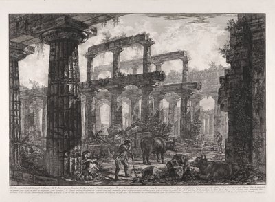 View of the Remains of the Cella of the Temple of Neptune, from Different Views by Giovanni Battista Piranesi
