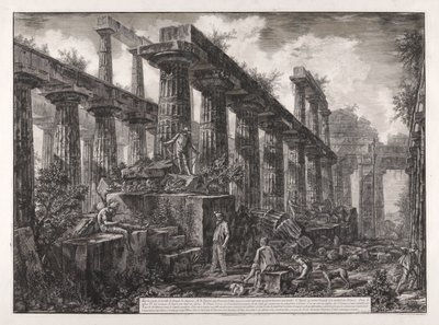 View of the Remains of the Cella of the Temple of Neptune, from 