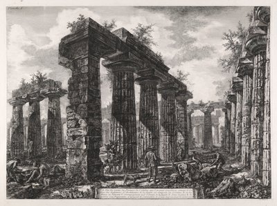 View of the Remains of the Pronaos of the by Giovanni Battista Piranesi