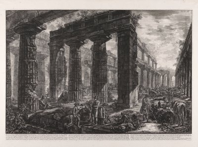 Interior View of the Temple of Neptune Described in Plate X by Giovanni Battista Piranesi