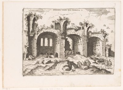 View of the Basilica of Maxentius in Rome by Giovanni Battista Pittoni (I)