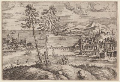 Landscape with Two Trees by Giovanni Battista Pittoni