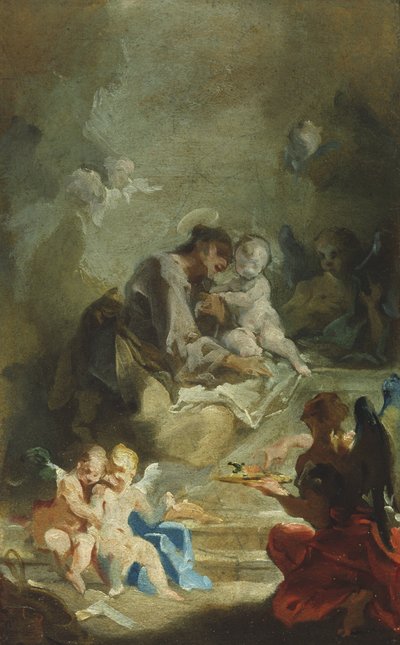 Saint Anthony of Padua Adoring the Christ Child by Giovanni Battista Pittoni