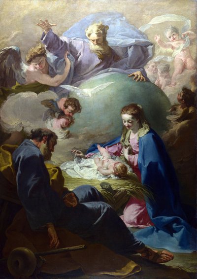 The Nativity with God the Father and the Holy Ghost, c.1740 by Giovanni Battista Pittoni