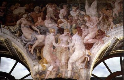 Goddesses Dancing (detail) by Giovanni Battista Rosso Fiorentino