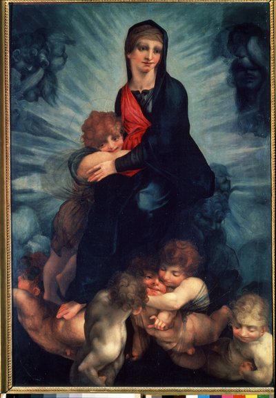The Virgin and the Child with Angels by Giovanni Battista Rosso Fiorentino