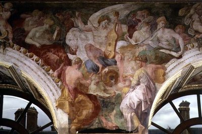 Parnassus (detail) by Giovanni Battista Rosso Fiorentino