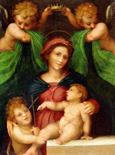 The Madonna and Child with the Infant Saint John the Baptist and two Angels by Giovanni Battista Rosso Fiorentino