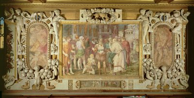 The Unification of the State, Decorative Scheme in the Gallery of Francis I (detail) by Giovanni Battista Rosso Fiorentino