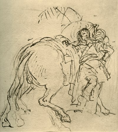 A Rider Leaning on His Horse, c. 1740s, 1928 by Giovanni Battista Tiepolo