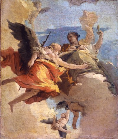 Allegory of Virtue and Nobility by Giovanni Battista Tiepolo