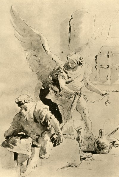 An Angel Appears to the Apostle Peter in Prison by Giovanni Battista Tiepolo