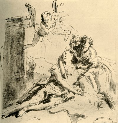 Angelica Tends the Wounds of Medor, c1757 by Giovanni Battista Tiepolo