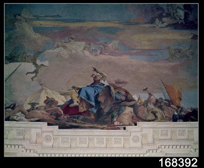 Asia, one of the Four Continents from the Ceiling of the 